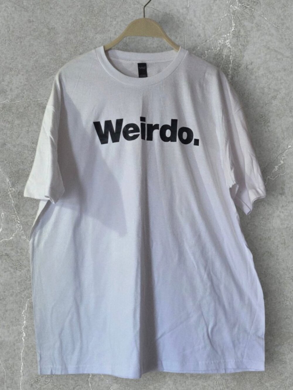 NWOT Weirdo Graphic T-Shirt Size XL White Statement Tee Minimalist Casual